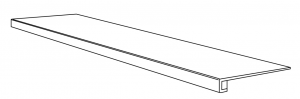 BRYSTONE White   33x120x4cm Scalino (Incallato)  Natural  Rett. R9