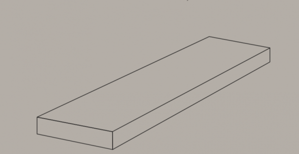 BRYSTONE White   33x120x4cm Angolo Scalino (Incallato)  Natural  Rett. R9 DX