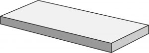ABETONE   Gradino Elle Angolare Grigio   33x90x4cm DX
