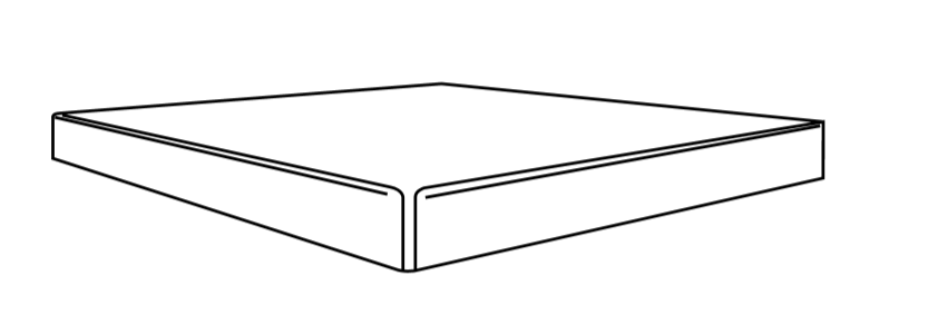 STONELINE Angolo Scalino Ivory 33x33x4cm STONELINE Angolo Scalino Ivory 33x33x4cm