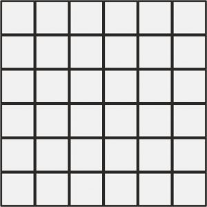 COLOSSEO PLUS  Mosaico 5x5cm Monocolore 36 Tessere  Panna  30x30 cm