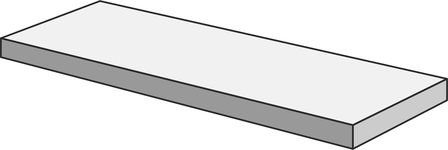 COLOSSEO PLUS Angolare  Costa Retta  Panna 34x122,6x4 cm Rett. DX/SX
