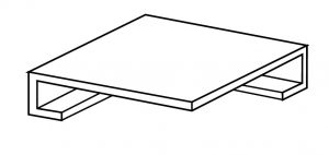 LE LEGHE    Angolare  Costa Retta  Stagno  34x34x4 cm  Rett. DX/SX