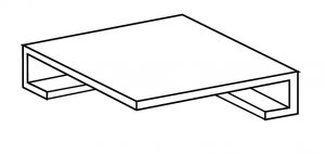 LIMESTONE  Angolare  Costa Retta  Coal  34x34x4 cm Rett. DX/SX