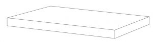 ETERNA  Angolare Avorio   33x120x3,2x3,2cm Nat. Rett.  DX