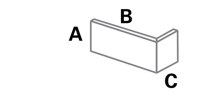 KOTTO XL Brick Angolare Gesso (AxBxC) 12,5x19x6cm Nat. KOTTO XL Brick Angolare Gesso (AxBxC) 12,5x19x6cm Nat.
