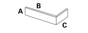 KOTTO XL  Brick Angolare  Calce  (AxBxC) 6x25x12,5cm Nat. Rett.