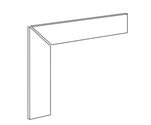 CORNERSTONE Granite Stone  Scala   7x60x60cm Nat. Rett.  Battiscopa DX 9,5mm