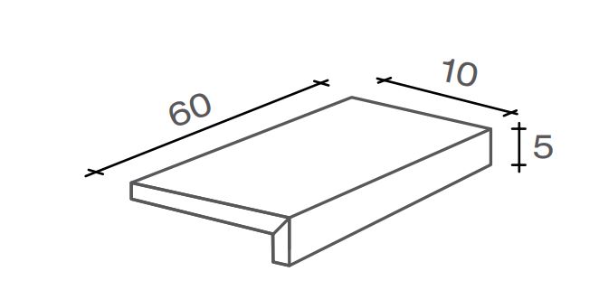 MATIERE Elemento L Titanio 10x60x5cm Grip MATIERE Elemento L Titanio 10x60x5cm Grip