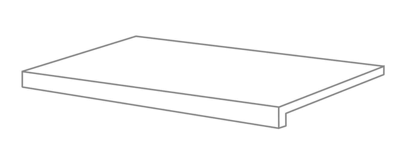 H.24 Concrete 33x60cm Rett. Gradone c/profilo Incollato 60 H.24 Concrete 33x60cm Rett. Gradone c/profilo Incollato 60