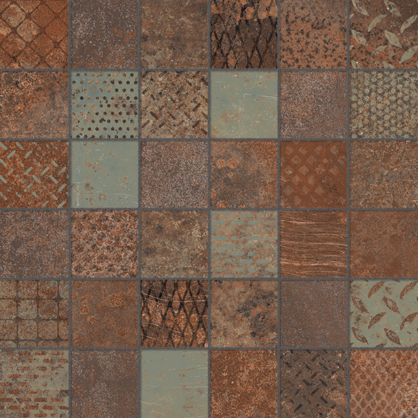MELT Mosaico 5x5cm Oxyd Foglio 30x30cm Rett. MELT Mosaico 5x5cm Oxyd Foglio 30x30cm Rett.