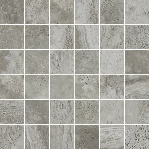 NAVONA  Mosaico Mix Vein/Cross Grey  30x30cm  Nat. Rett. hr.8,5mm