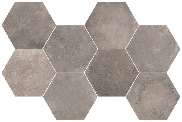 BACKSTAGE  Mosaico Hexagon Graphite 51x29,2cm Nat. Rett. 8,5mm