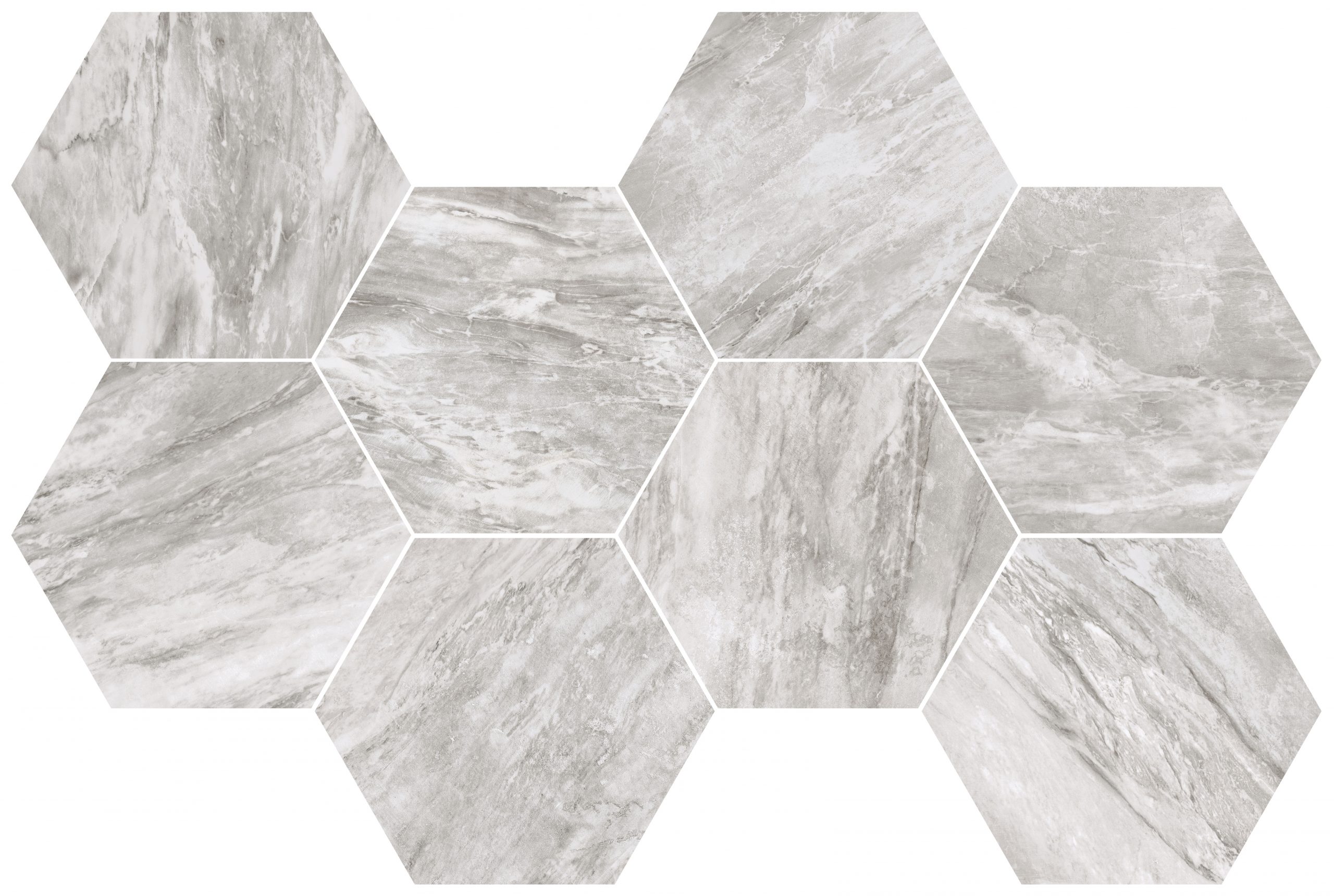 SUPREME Silver Dream Mosaico Hexagon 51x29,2cm Anticato Rett. hr. 8,5mm SUPREME Silver Dream Mosaico Hexagon 51x29,2cm Anticato Rett. hr. 8,5mm