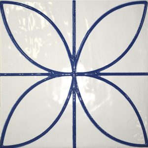 POLVERI VIETRESI  WALL Decoro Frame Blu  22,5 x 22,5 cm