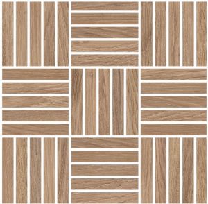 NATUREL Mosaico 2 x 10 cm Foglio  Marron  30 x 30 cm