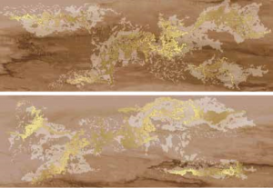 VENUS PASTA BIANCA  Solitaire Gold  Visone Decoro 25 x 75 cm