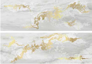 VENUS PASTA BIANCA  Solitaire Gold Grey Decoro 25 x 75 cm