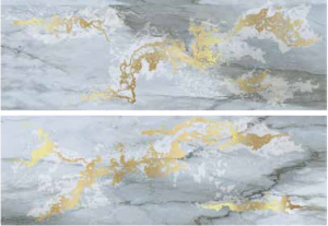 VENUS PASTA BIANCA  Solitaire Gold  Blu Decoro 25 x 75 cm