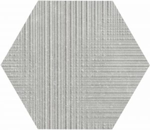EUREKA  Grigio  Esagona Tartan 22x19,3cm Nat. 9,5mm