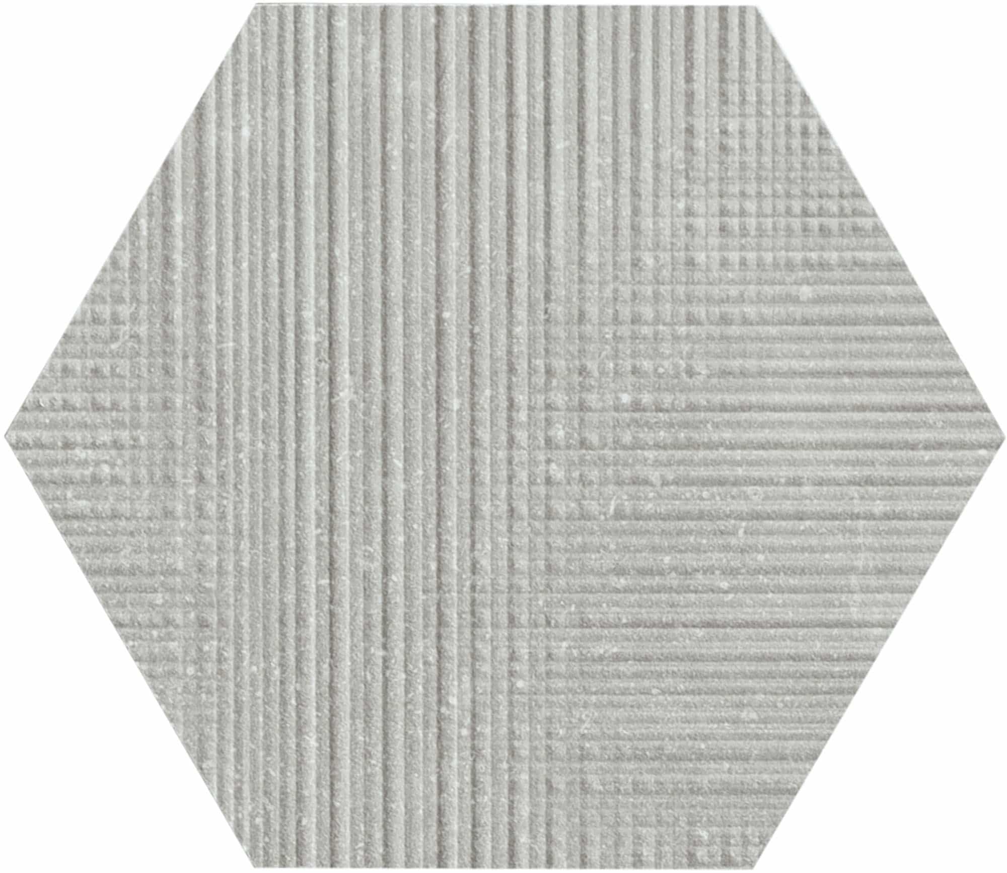 EUREKA Grigio Esagona Tartan 22x19,3cm Nat. 9,5mm EUREKA Grigio Esagona Tartan 22x19,3cm Nat. 9,5mm