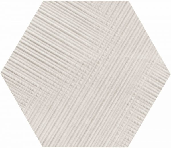 EUREKA  Bianco  Esagona Tartan  22x19,3cm Nat. 9,5mm