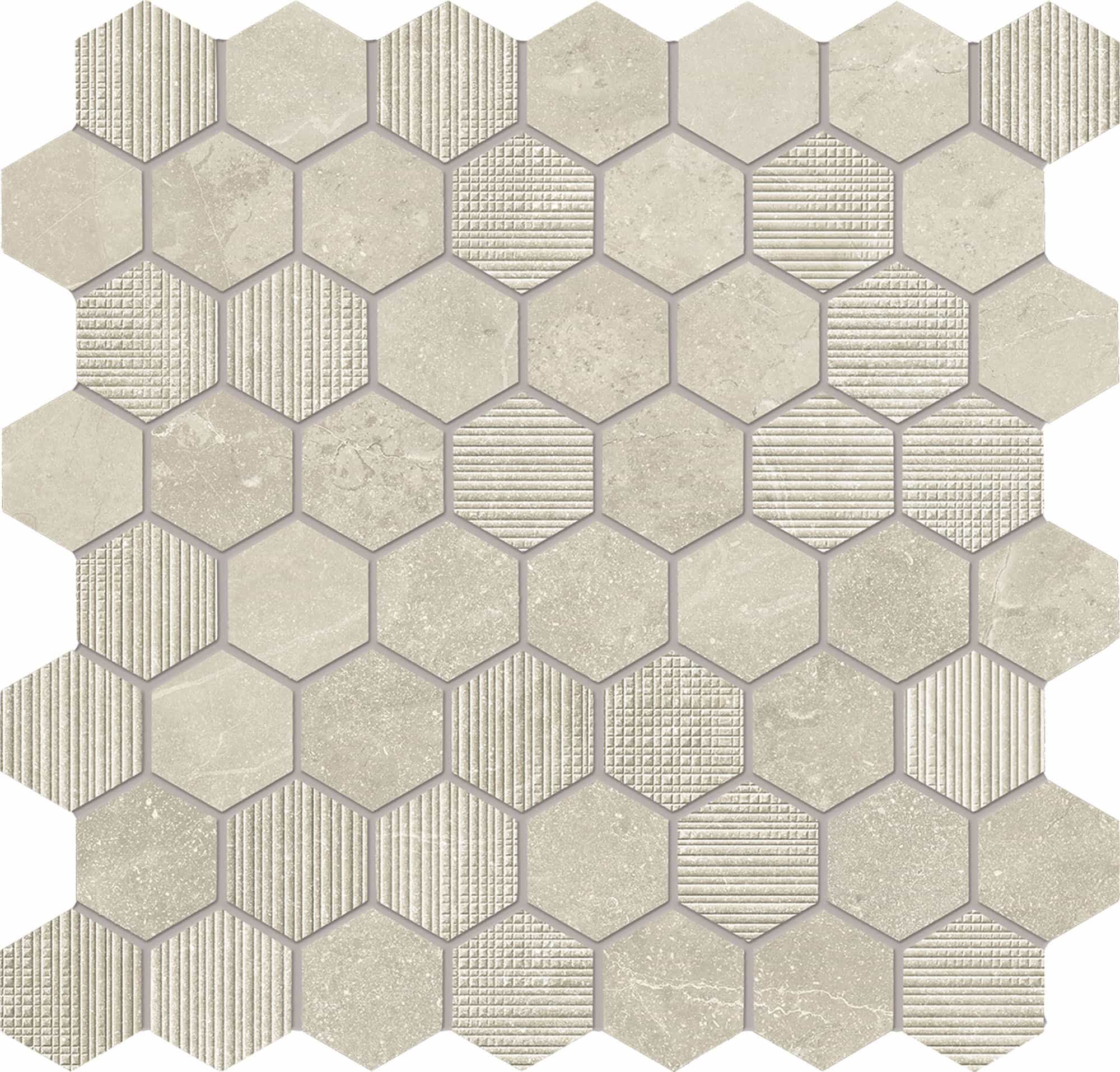 EUREKA Sabbia Mosaico Esagona 30x30cm Nat. 9,5mm EUREKA Sabbia Mosaico Esagona 30x30cm Nat. 9,5mm