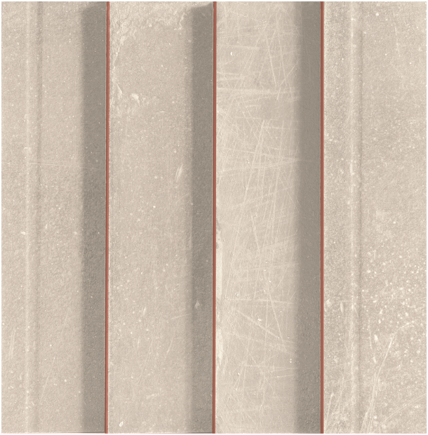 L´H Bianco Mosaico 3D Righe 29x29cm L´H Bianco Mosaico 3D Righe 29x29cm