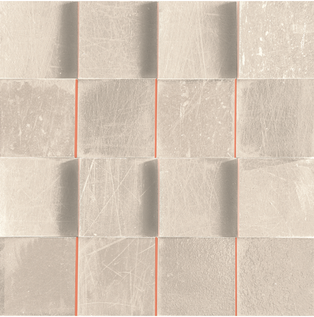 L´H Bianco Mosaico 3D Quadri 29x29cm L´H Bianco Mosaico 3D Quadri 29x29cm