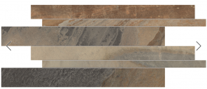 CORNERSTONE  SLATE Multicolor  Listelli Sfalsati  30x60cm Nat. 9,5mm
