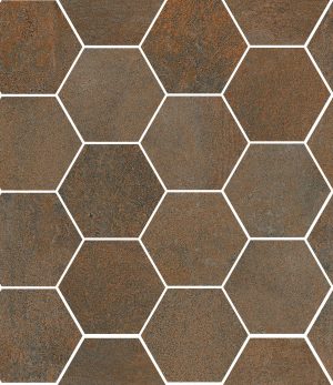 OXIDART   Hexagon  Copper   26x30cm Rett.