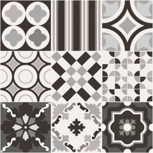 PATCHWORK   Black&White  Mix  20x20cm  Rett.