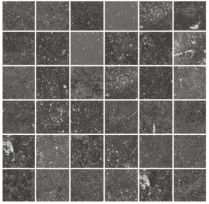 NORDIK STONE Mosaico Black   30x30cm Nat. Rett. hr.8,5mm