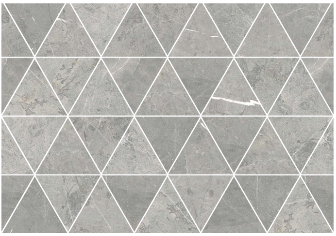 SUPREME EVO Grey Amani Mosaico Triangoli 34x26cm Lux Rett. hr. 8,5mm SUPREME EVO Grey Amani Mosaico Triangoli 34x26cm Lux Rett. hr. 8,5mm