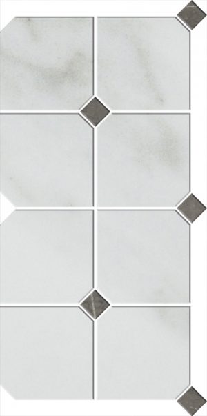 BARANELLO Mosaico Baranello White/Altamura Gray  20x40cm Nat.  Rett.
