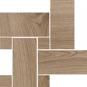 DILUCA  Mosaico Legno Umber   22x22cm Nat.  Rett.