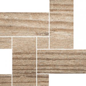 MARSALA Mosaico Legno Umber  22x22cm Nat.  Rett.