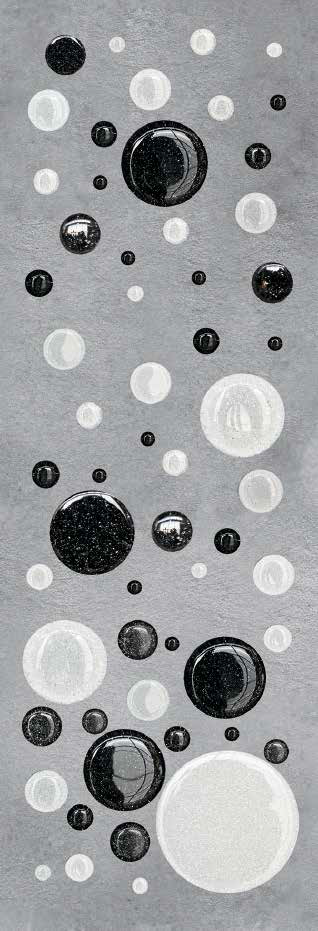 ARCHITECTURAE, Tondi Bubbles Liscio B Lurex Bianco Silver - Nero Silver Mosaico, 40x40cm ARCHITECTURAE, Tondi Bubbles Liscio B Lurex Bianco Silver - Nero Silver Mosaico, 40x40cm