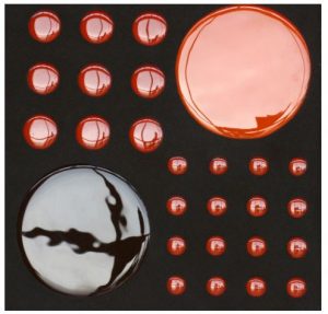 ARCHITECTURAE, Tondi Quadri Small Medi XLarge Lisci Orange-Melograno-Castagna Mosaico, 30x30 cm