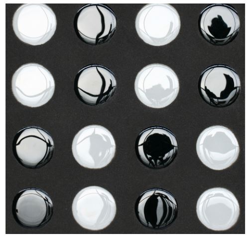 ARCHITECTURAE, Tondi Large Lisci Allineati Nero-Bianco Mosaico, 30x30 cm ARCHITECTURAE, Tondi Large Lisci Allineati Nero-Bianco Mosaico, 30x30 cm