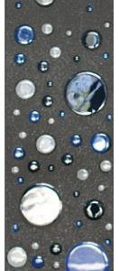 ARCHITECTURAE, Tondi Bubbles Pannello Stuccato Degradè Kobalt, 125x35 cm