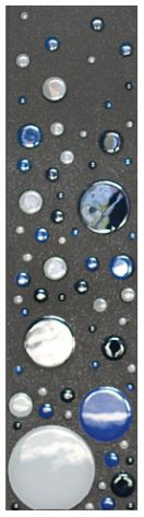ARCHITECTURAE, Tondi Bubbles Pannello Stuccato Degradè Kobalt, 125x35 cm
