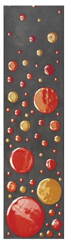 ARCHITECTURAE, Tondi Bubbles Pannello Stuccato Degradè Solar, 125x35 cm