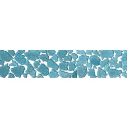 BROOK, AZZURRO ACQUA, LISTELLO GRANDE,  lucido, 7 x 30 cm