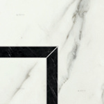 PRESTIGIO Statuario Fascia Minimal Angolo 15x15 cm Rett. Lucido