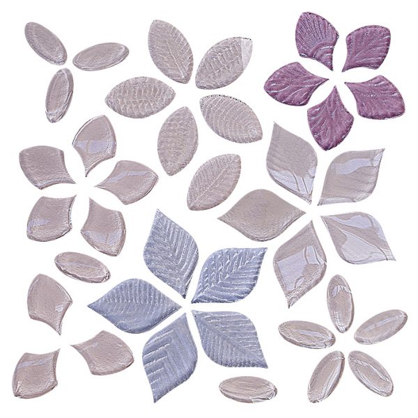 NATURAE FOGLIE, Foglie Fantasia Mix Violet D mosaico, 30x30cm