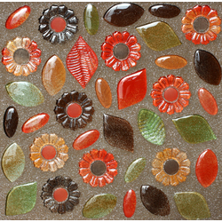 NATURAE FOGLIE, Margherite Fantasia Mix Summer mosaico, 30x30cm