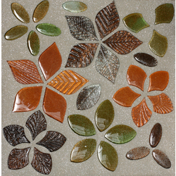 NATURAE FOGLIE, Foglie Fantasia Mix Autumn mosaico, 30x30cm