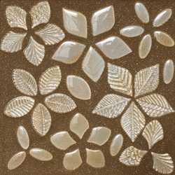 NATURAE FOGLIE, Foglie Fantasia Mix Avorio mosaico cm 30x30Foglie Fantasia Mix Avorio mosaico, 30x30cm