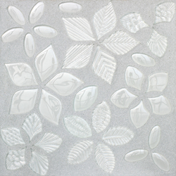 NATURAE FOGLIE, Foglie Fantasia Mix Bianco mosaico, 30x30cm
